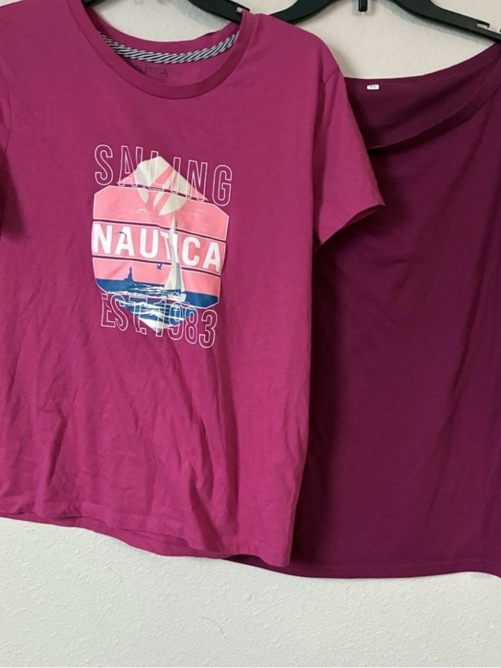 Nautica womens pink Graphic Sailing Tee & unbranded fuchsia tee